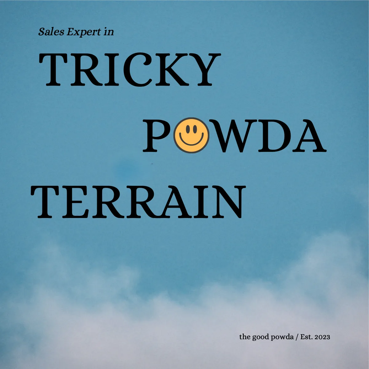 Gráfica Sales expert in Tricky Powda Terrain sobre cielo